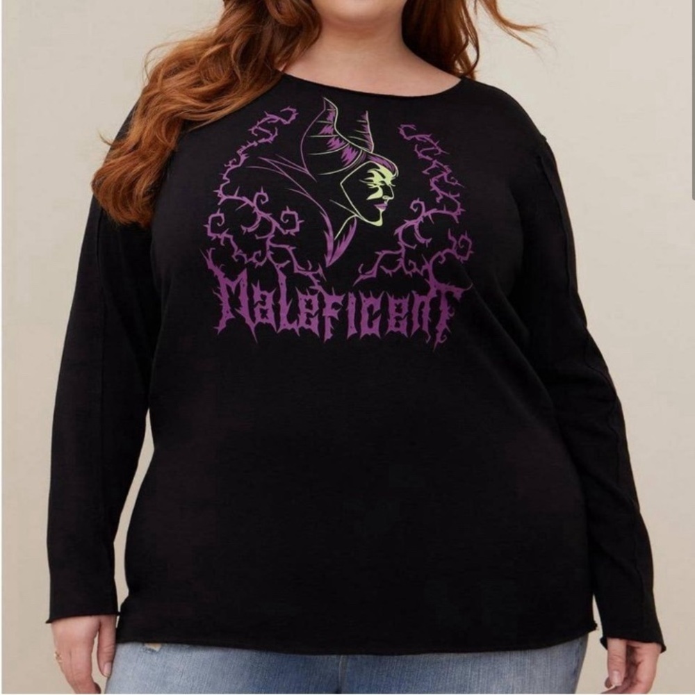 Disney Villains Tunic Sweater - Cozy Fleece Maleficent Black